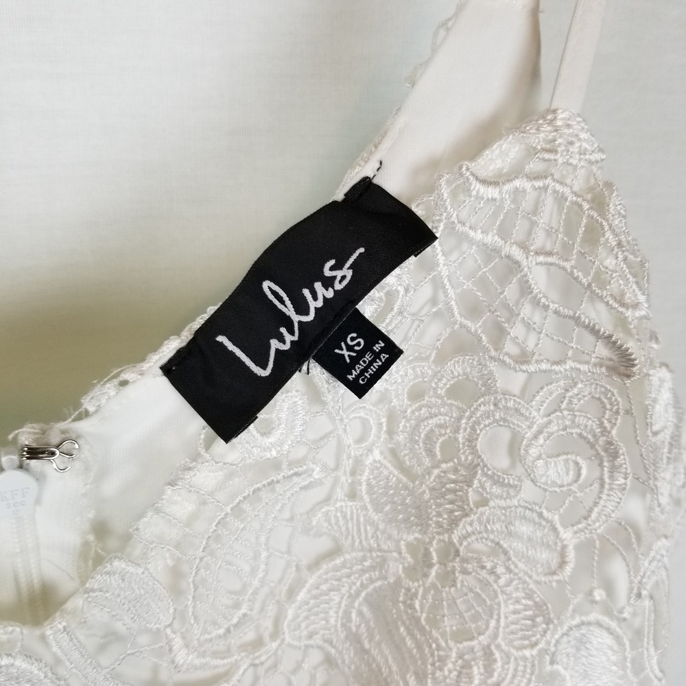 NWOT Lulus white lace bodycon dress size XS - Picture 5 of 7